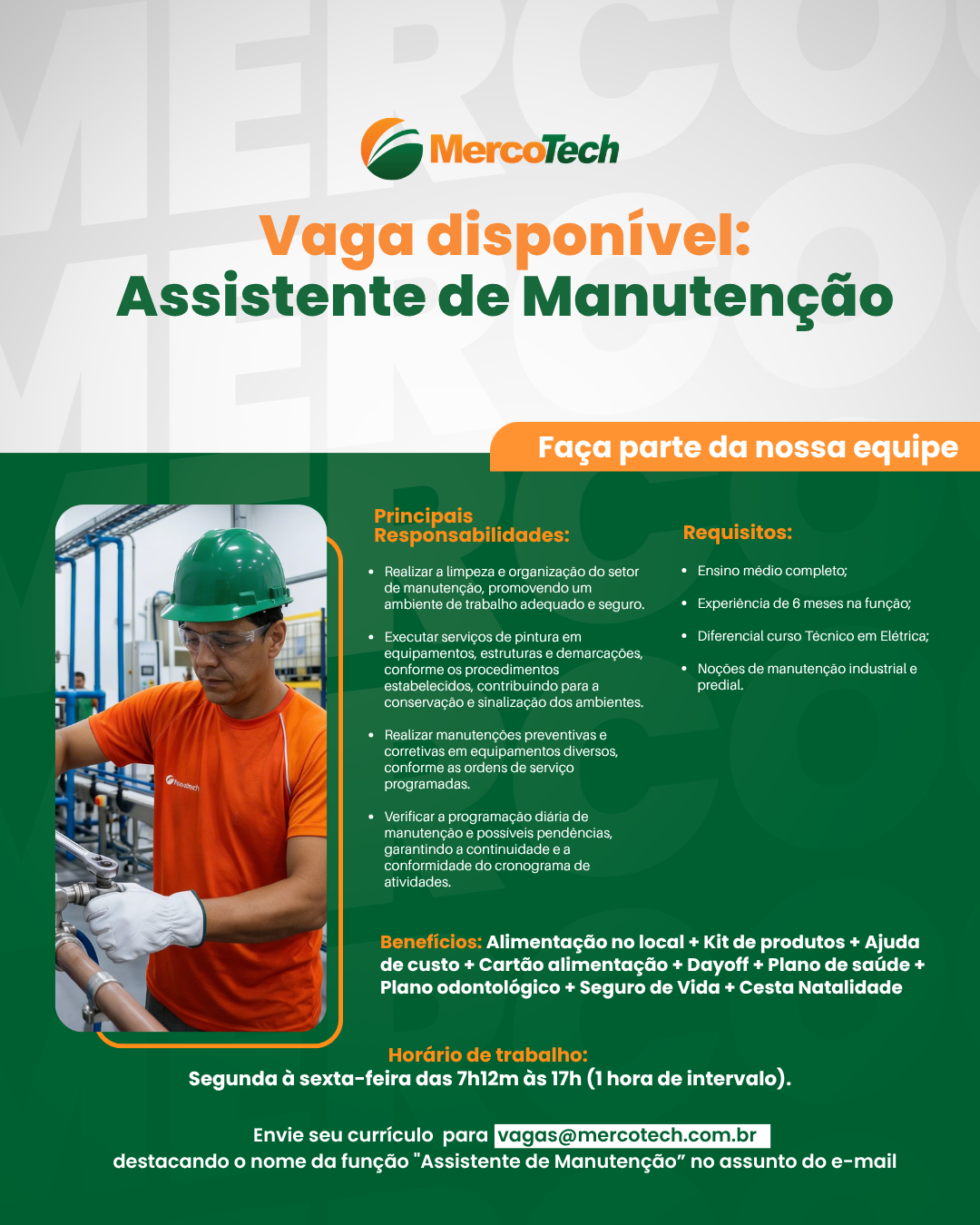 ASSISTENTE DE MANUTENÇÃO